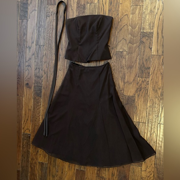 EUC 2 piece strapless dress sz 0 - Picture 3 of 11